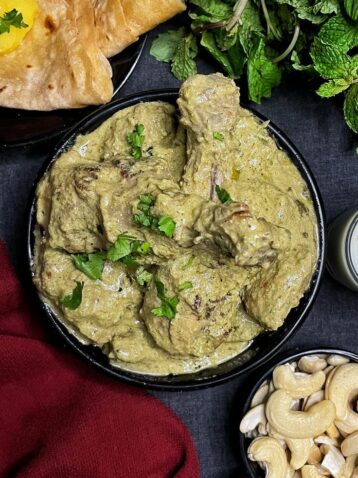 Afghani Chicken, spices, and cooking in the kitchen.