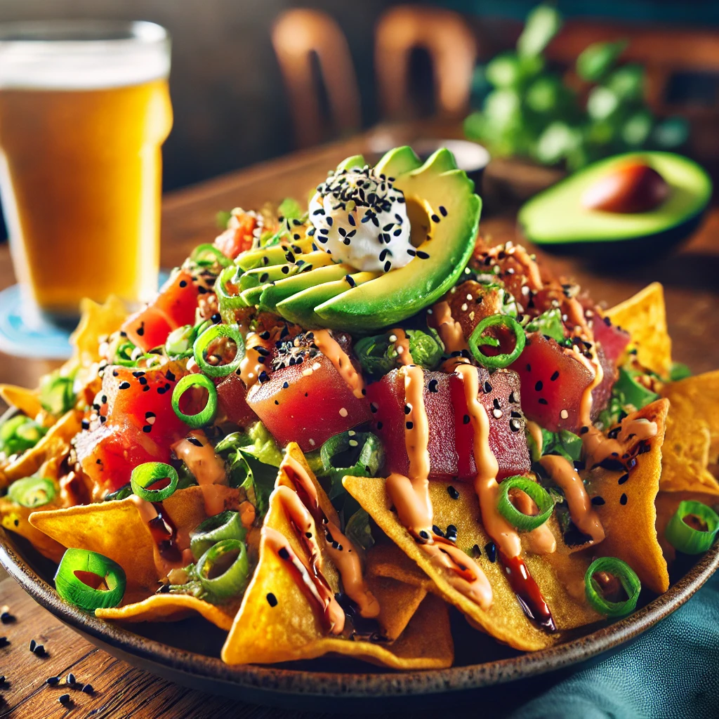 Yard House Poke Nachos Recipe - Delicious Cooks