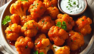 Air Fried Buffalo Cauliflower